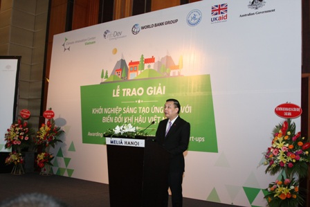 Lễ trao giải Khởi nghiệp sáng tạo ứng phó với biến đổi khí hậu